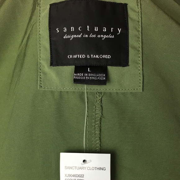 Sanctuary Scout Green Light Anorak Size L - Picture 6 of 8